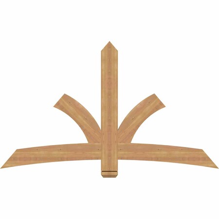 Ekena Millwork Davenport Timber Gable Bracket, Western Red Cedar, 72"W x 42"H x 1 1/2"D x 5 1/2"F, 14/12 Pitch GBW072X42X0206DAV00SWR